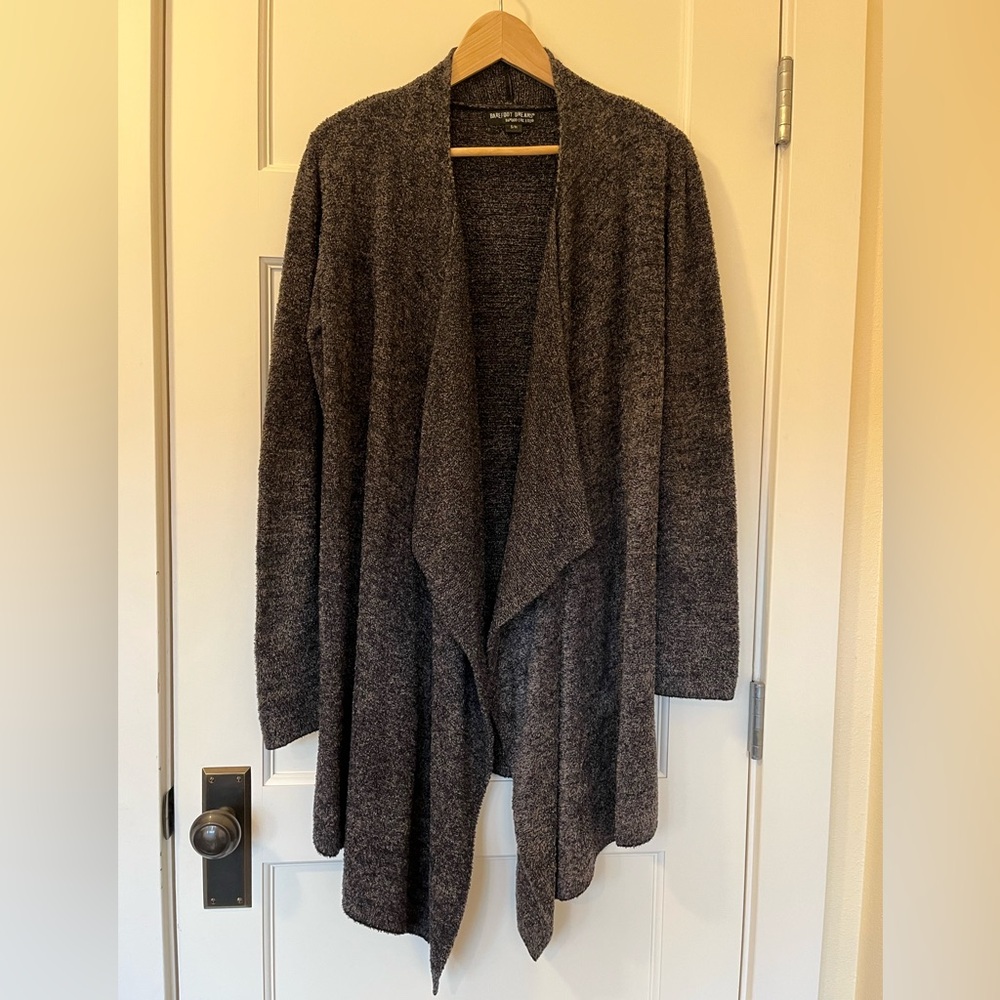 Barefoot Dreams bamboo Chic Lite knit 436 open long cardigan sweater S/M